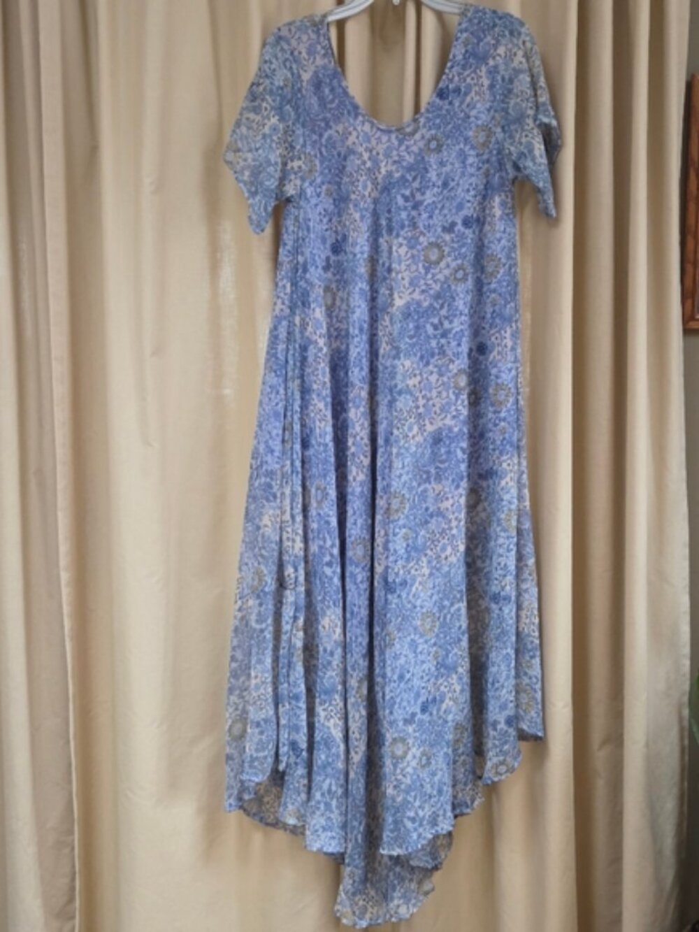 Harem Style Dark Gray Asymmetrical Dress Perfect for Lagenlook Style - Picture 15 of 16